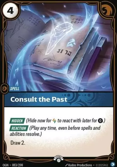 Consult the Past - OGN-083-p - Promotional Cards - Riftbound card